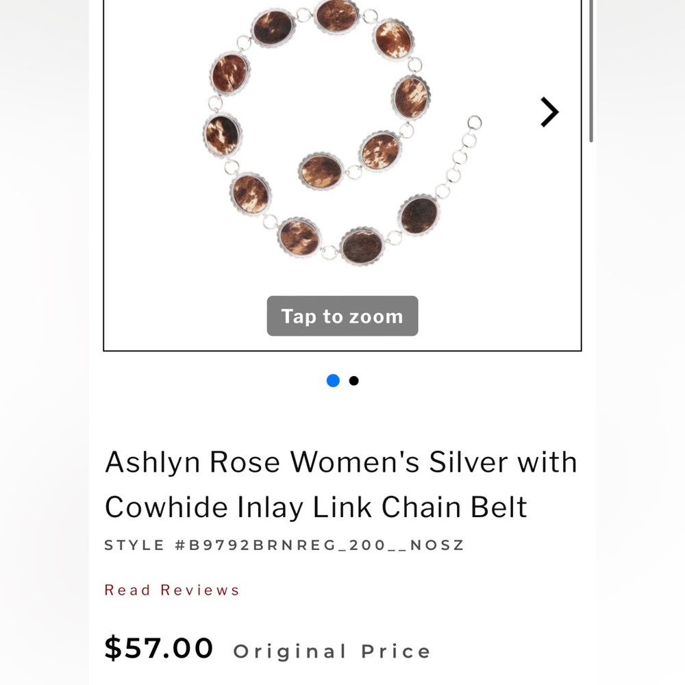 Cowhide belt